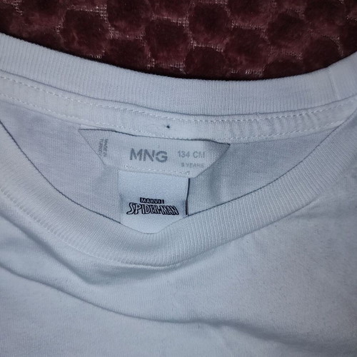 Mango Spiderman T-shirt like new, size 9 years, white