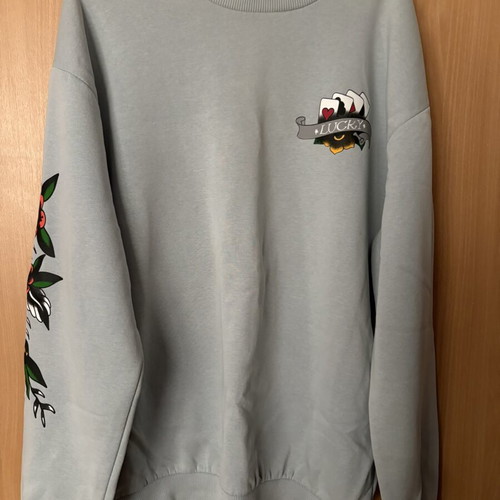 Bershka baby blue sweatshirt without hood like new, size L