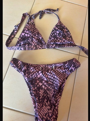 Leopard swimsuit new, size S, black and pink with padding