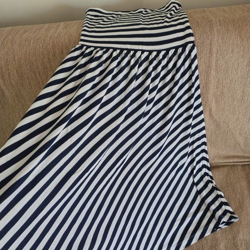 Esmara Strapless Midi Dress White and Navy Blue used, sizes S and M