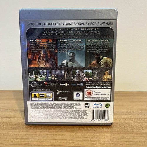 The Elder Scrolls IV Oblivion PS3 Game of the Year Edition used with map