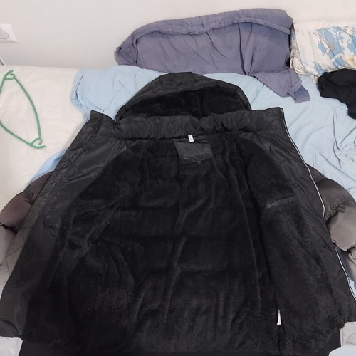 Puffer jacket like new, black and gray, XXL