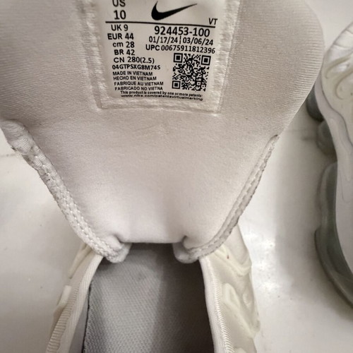 Nike Air Vapor Max Plus sneakers size 44 used, white
