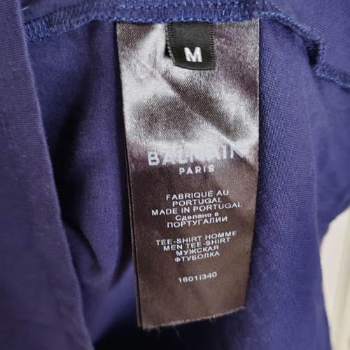 Balmain Silver Logo Men's T-shirt like new, size M, blue