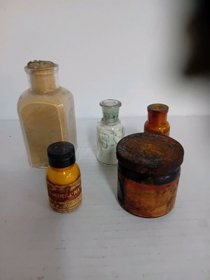 Medical old bottles used, pack of 5