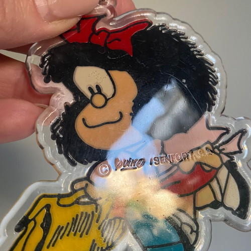 Vintage Mafalda pvc keychain used