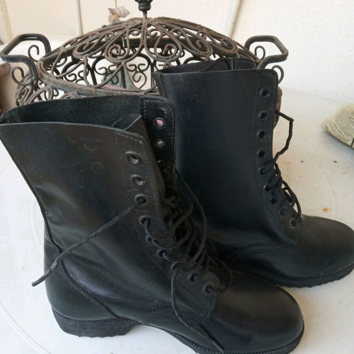 Military leather boots used size 41 black