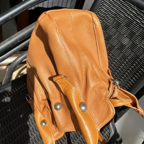 Arte del Cuoio shoulder bag handmade genuine leather beige like new