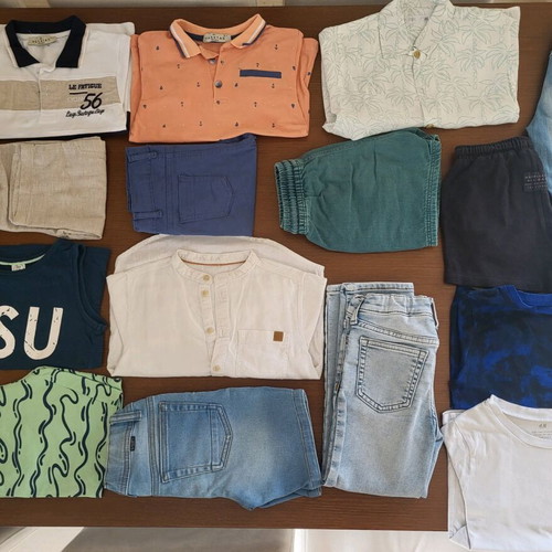 Clothing set for 5-year-old boy, brands Name It, Zara, Hashtag, H&M