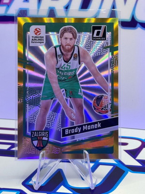 Donruss Euroleague 2024 Brady Manek Zalgiris Gold Laser Card like new