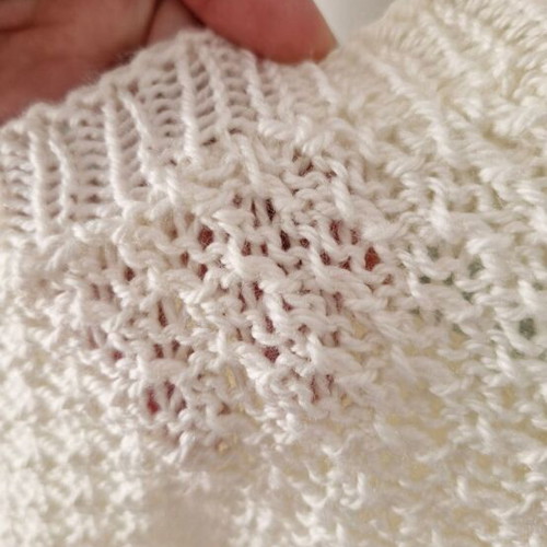 Handmade knitted women's blouse new, white