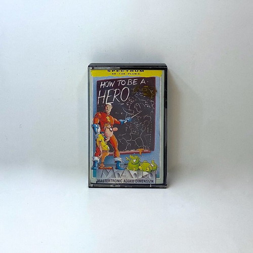 How to Be a Hero 1987 Spectrum ZX Tape Cassette used, complete with manual