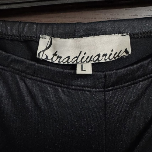 Stradivarius Black Shiny Leggings used No L