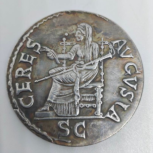 Collectible coin replica Roman Sestertius of Claudius like new