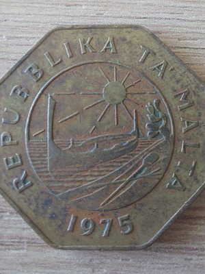 Νόμισμα Μάλτα 25 σεντ 1975