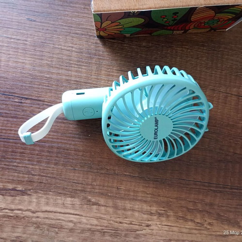 Eurolamp rechargeable handheld fan with USB and 3 speeds