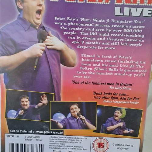 Peter Kay Live DVD like new