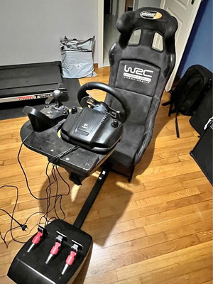 Playseat WRC κάθισμα sim racing με τιμονιέρα Logitech G27 και H-shifter