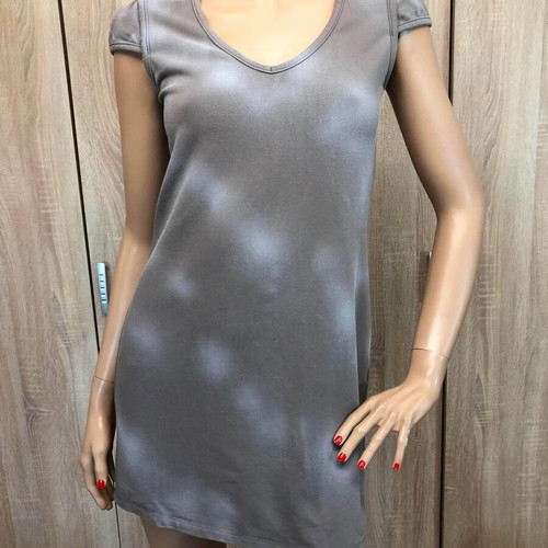 Derpouli dress, cotton blend, white and brown