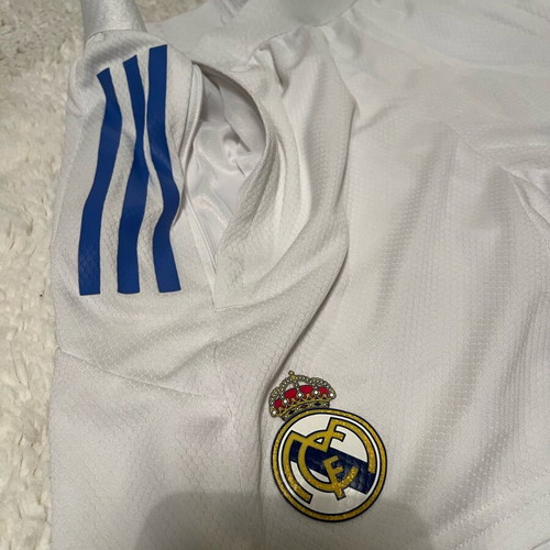 Real Madrid football shorts new, white with zippered pockets
