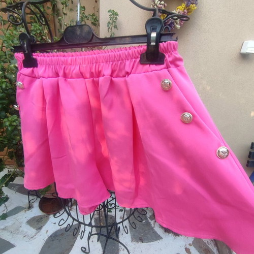Fuchsia fabric shorts one size made in Italy new