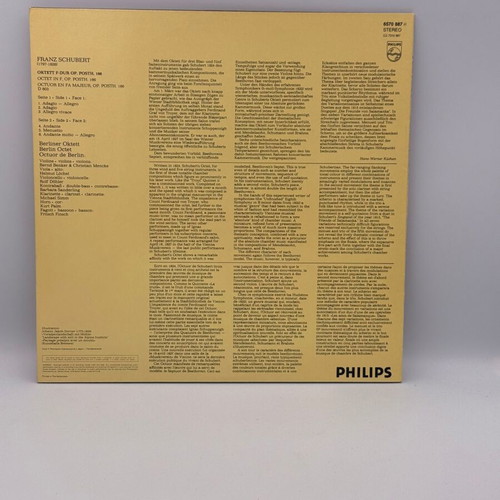 Franz Schubert Oktett F-dur used vinyl record