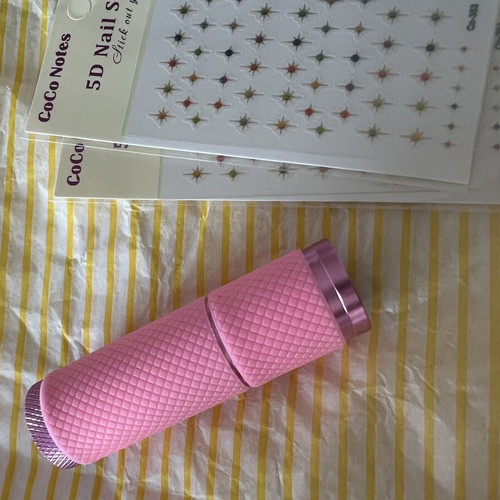 UV Light for Manicure and 2 Sheets of 5D Nail Stickers New