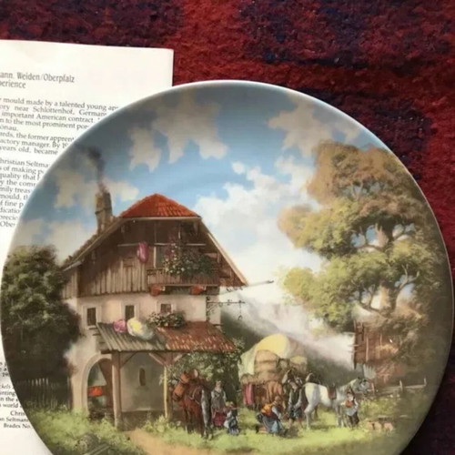 Collector plate porcelain with certificate like new