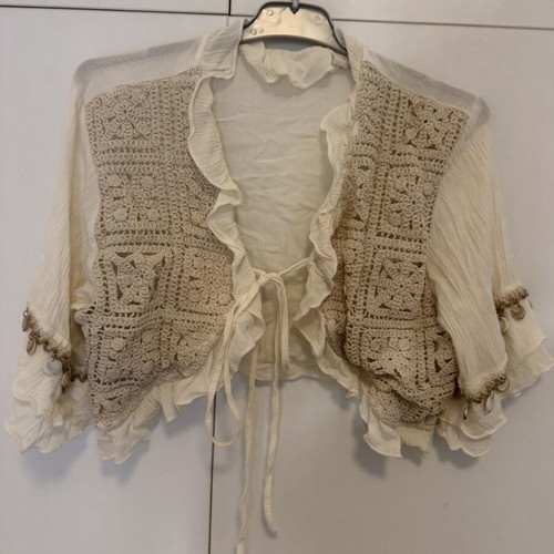Boho jacket with sleeve detail and Zara bustier size M like new