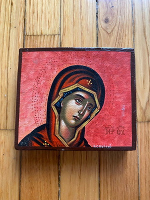 Icon painting of Panagia like new with signature