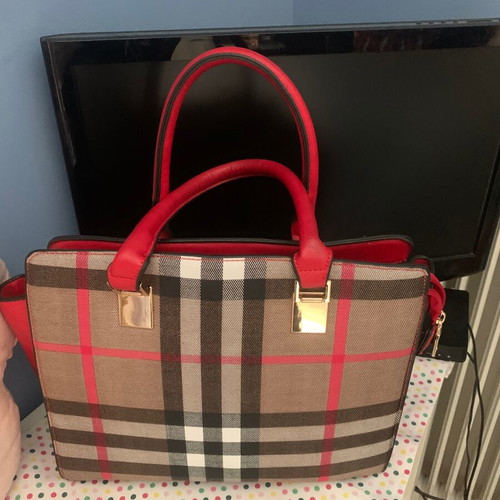 Zara handbag new, black and red