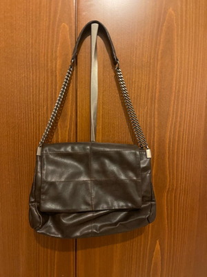 Zara brown shoulder bag like new with chain strap