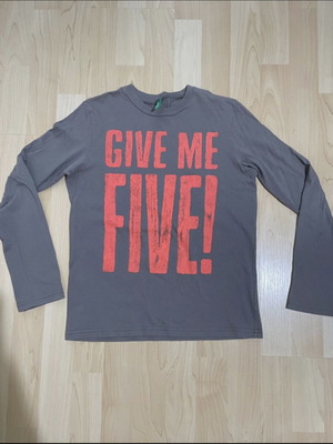 Benetton thin long-sleeve kids blouse like new, gray, size XL 10-11