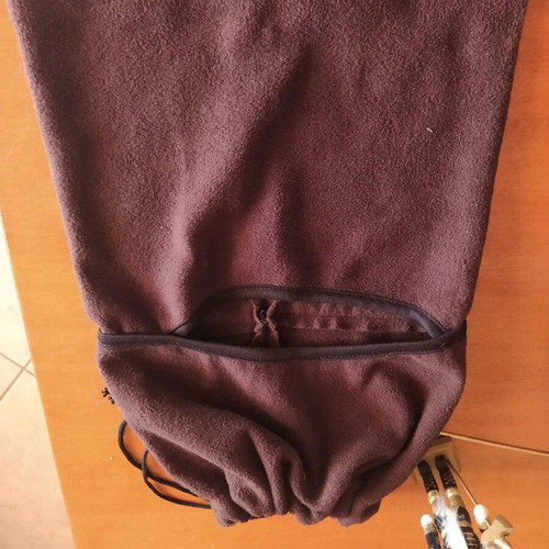 Fleece balaclava with cord new, full face, khaki