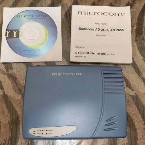 Microcom AD 2636 ADSL Router used without power supply