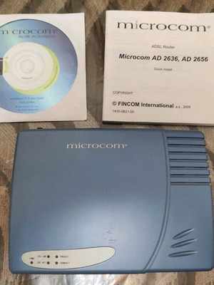 Microcom AD 2636 ADSL Router used without power supply