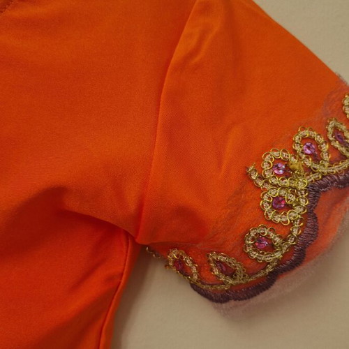 Top blouse like new, size small, orange and purple