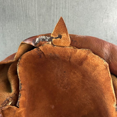 Handmade leather mask wall decor
