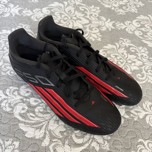 Adidas F50 Club FG/MG football shoes size 44 like new, black and red