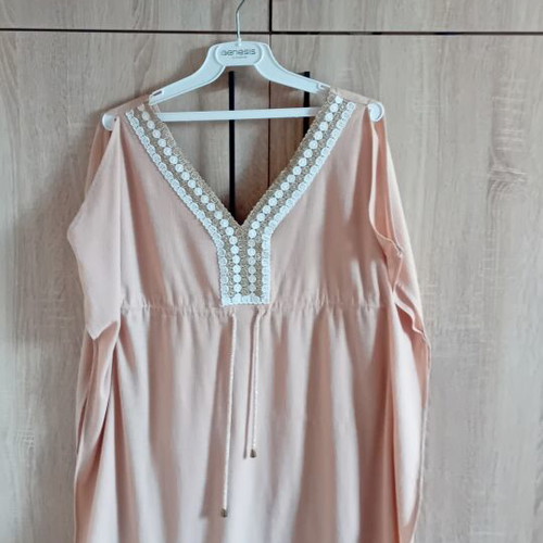 Grama dress with skirt lining set beige like new