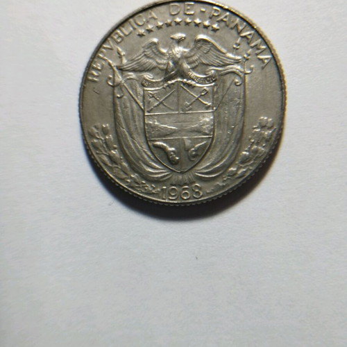 Coin 1/4 Balboa 1968 used, Panama, rare