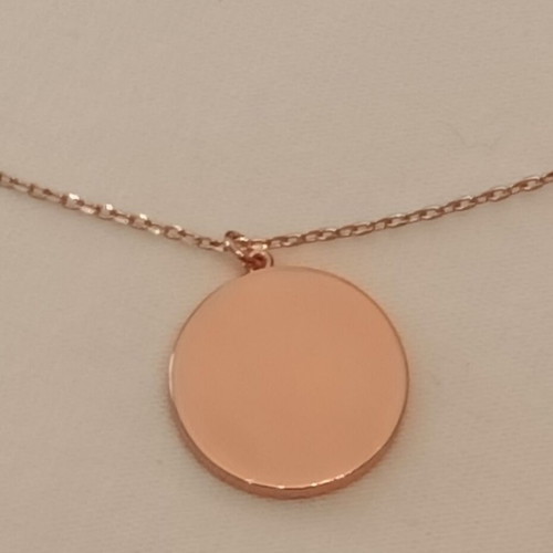 Loisir Aries zodiac necklace, rose gold steel, new