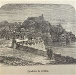 1890 το Κάστρο της Κέρκυρας  ξυλογραφια