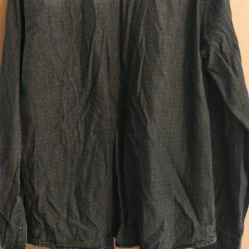 Pull & Bear grey faded polka dot shirt XL like new