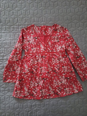 S Oliver girls' blouse like new, pink multicolor, size 104-110