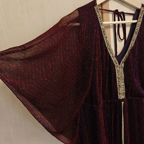 Fueguina evening dress like new, midi glitter embellished