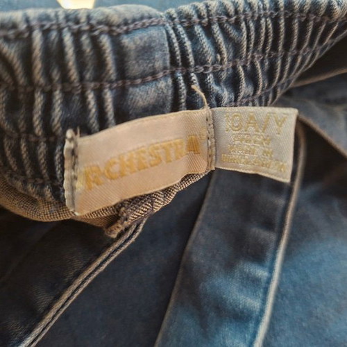 Denim short overalls for girls 10 years old like new, pack of 2