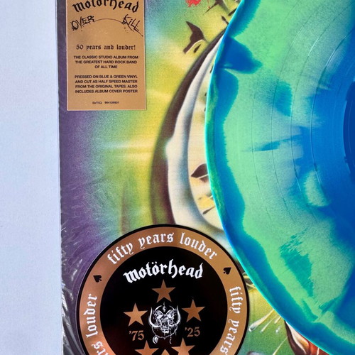Motorhead Overkill LP limited edition colored vinyl with poster mint