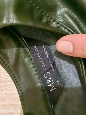 M&S Medium leather blouse like new