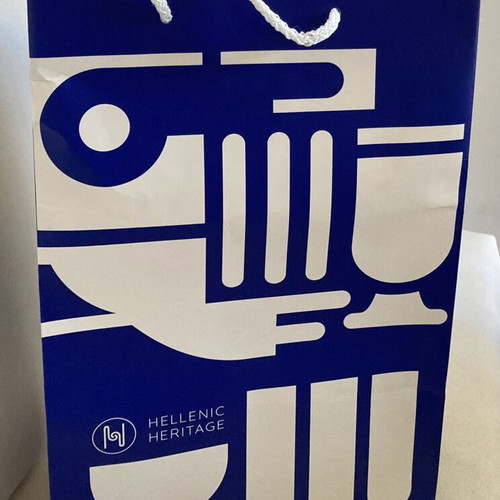 Hellenic Heritage collectible semi-rigid cardboard shopping bag like new